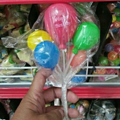 Topper Kue Tart Balon campur/Cake Ulang Tahun