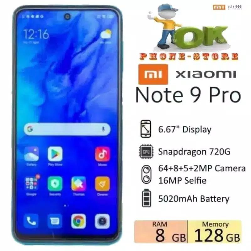 Xiaomi Note 9 Pro 6/64 & 8/128 GB Garansi Resmi Xiaomi