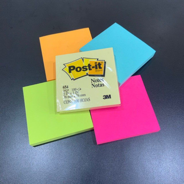 

(1 PCS) Post It 3M 76 x 76 mm (654 AN) Warna