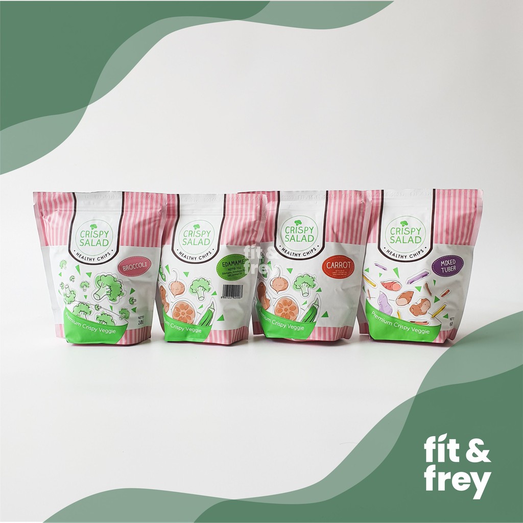 

CRISPY SALAD - Keripik Sayur Broccoli/Carrot/Edamame/Mixed Tuber - Healthy Snack Cemilan Sehat Anak