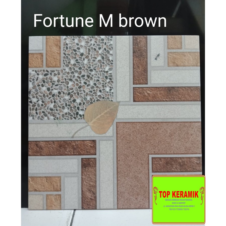 Keramik Lantai Kita 40x40 Fortune M Brown Kw 1