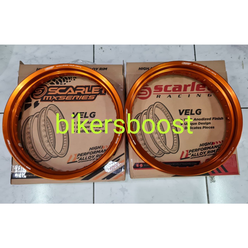 Velg Scarlet supermoto klx crf lubang 36 ukuran 300 350 17 Orange