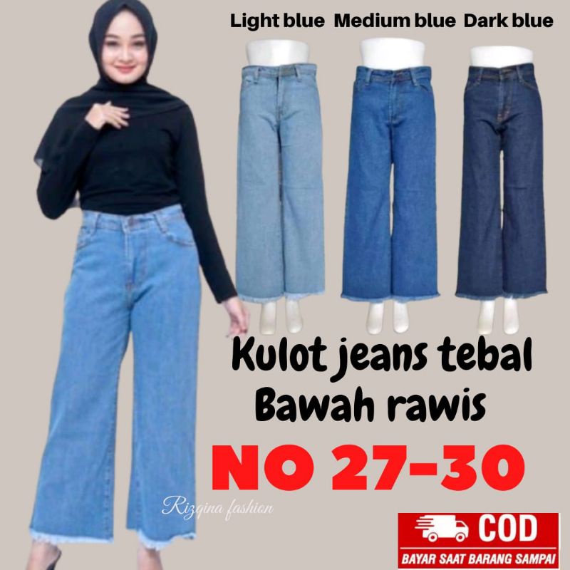 Celana Kulot jeans wanita HIGHT WAIST Premium SIZE 27-30 | Celana jean fashion | Kulot jeans cewek