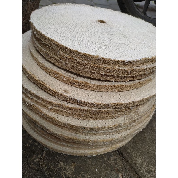 kain poles sisal atau sisal buff diameter 18 inch tebal 10 mm