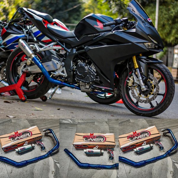 Readyy KNALPOT PROLINER HEADER BLUE PROLINER NINJA250FI CBR259RR Z250 R25 MT25 NINJA250MONO NEW