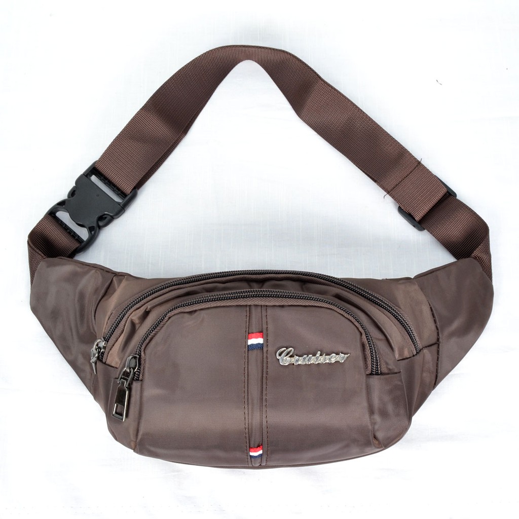 Tas Pinggang Cruiser Center Flag Kain 4 Res Pria Import 3112-6