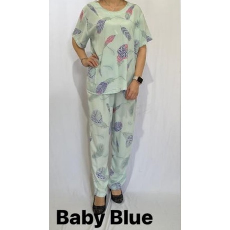 Baju tidur bahan katun rayon dewasa celana penjang