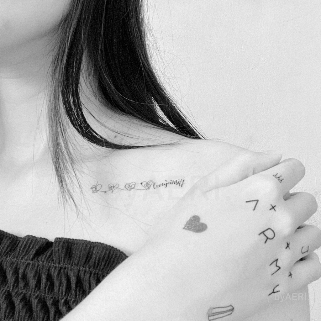 BTS LOVE YOURSELF TEMPORARY TATTOO (Tato Temporer Stiker LY series Member Tato Jungkook ARMY NON-PERMANEN KPOP TATO)