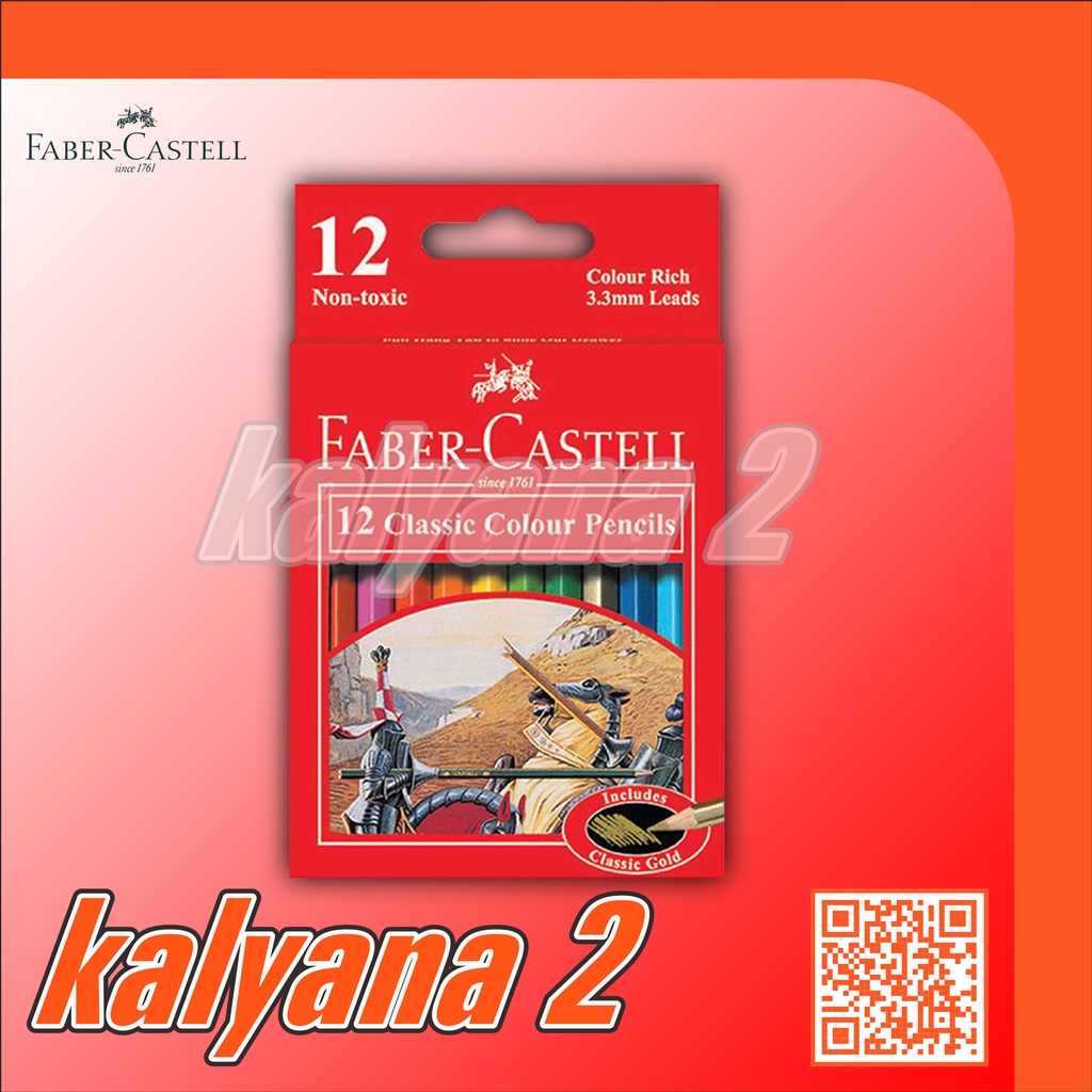 

Pensil Warna / Colour Pencil FABER-CASTELL Classic 12 S / Short