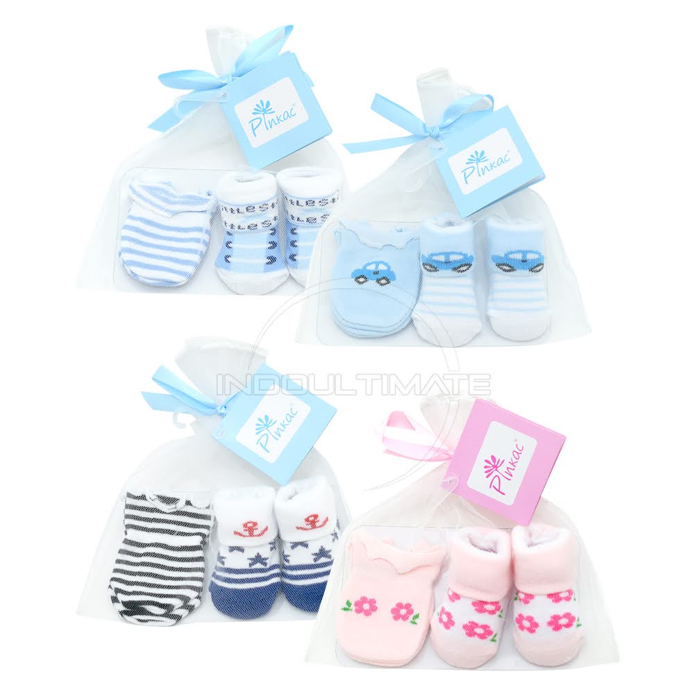 2in1 Set Kaos Kaki Bayi + Sarung Tangan Bayi KKA-029 Newborn Baru Lahir Baby Socks