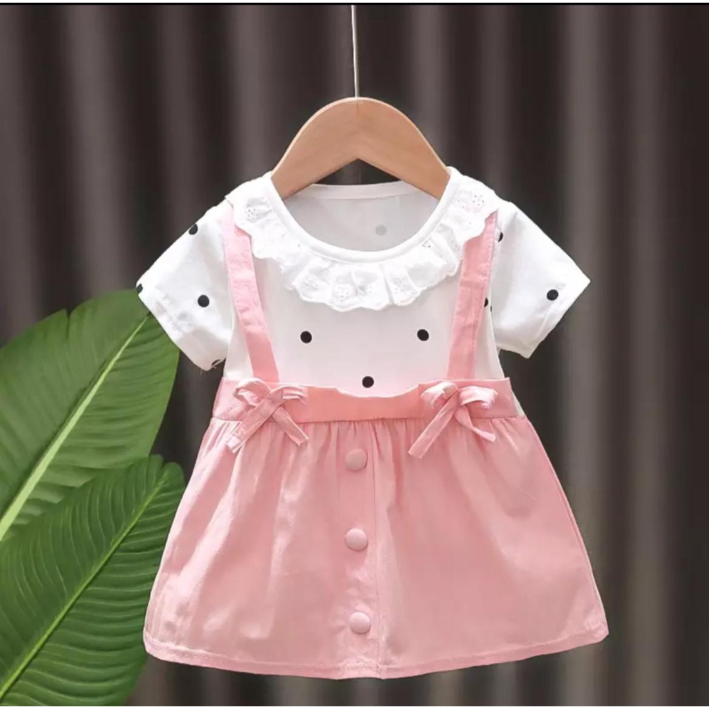 SIMPLE MEOW / LUCKY CAT / PEACHY / PRINCESS SWAN SLEEPING BEAUTY MIKADO POLKIA SHANDY DRESS Baju Dress Bunga Bandana Sepatu Pergi Lucu Fashion Anak Bayi Perempuan Cewek Import