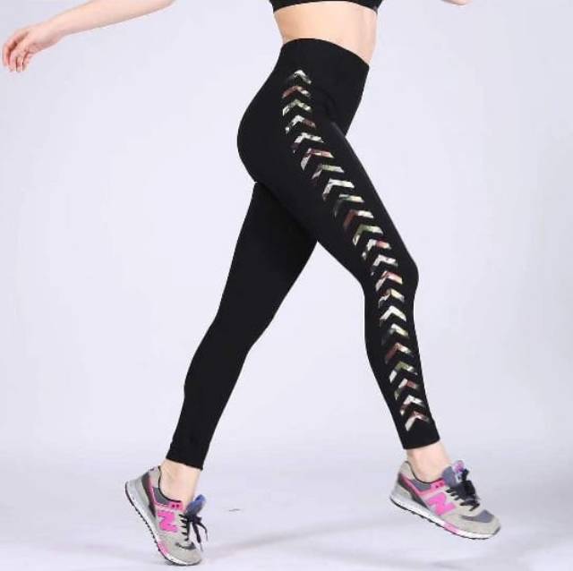 Elfashion Premium Legging Sport Panah Terbaru Tebal Real Pic