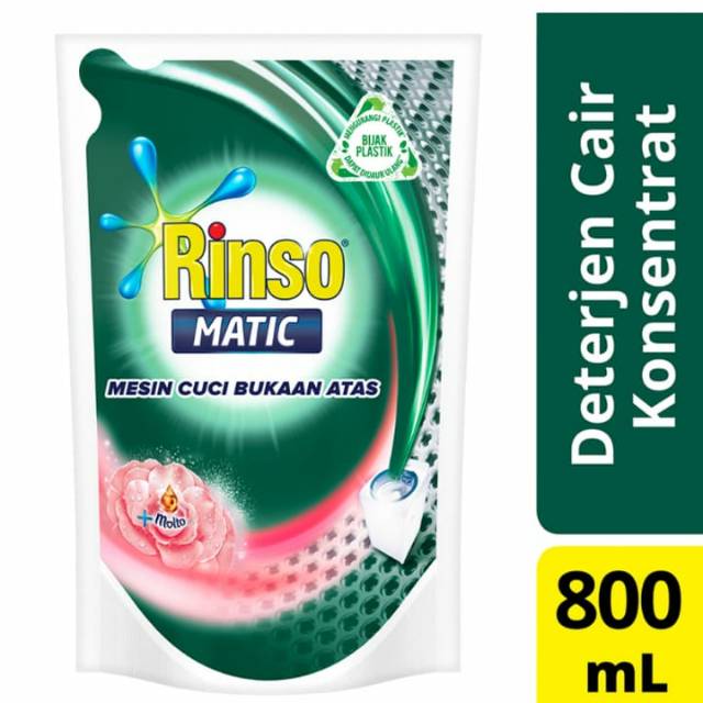 Rinso Detergen Cair Bukaan Atas Matic 800ml