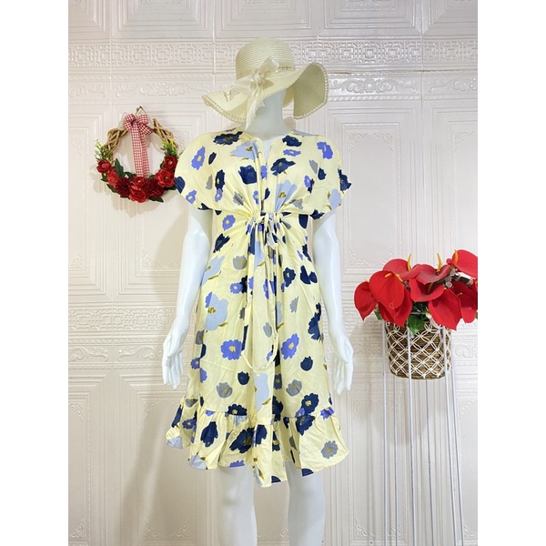 Daster ruffle serut / daster ruffle busui viral / daster serut rempel selutut-CreamysFlow