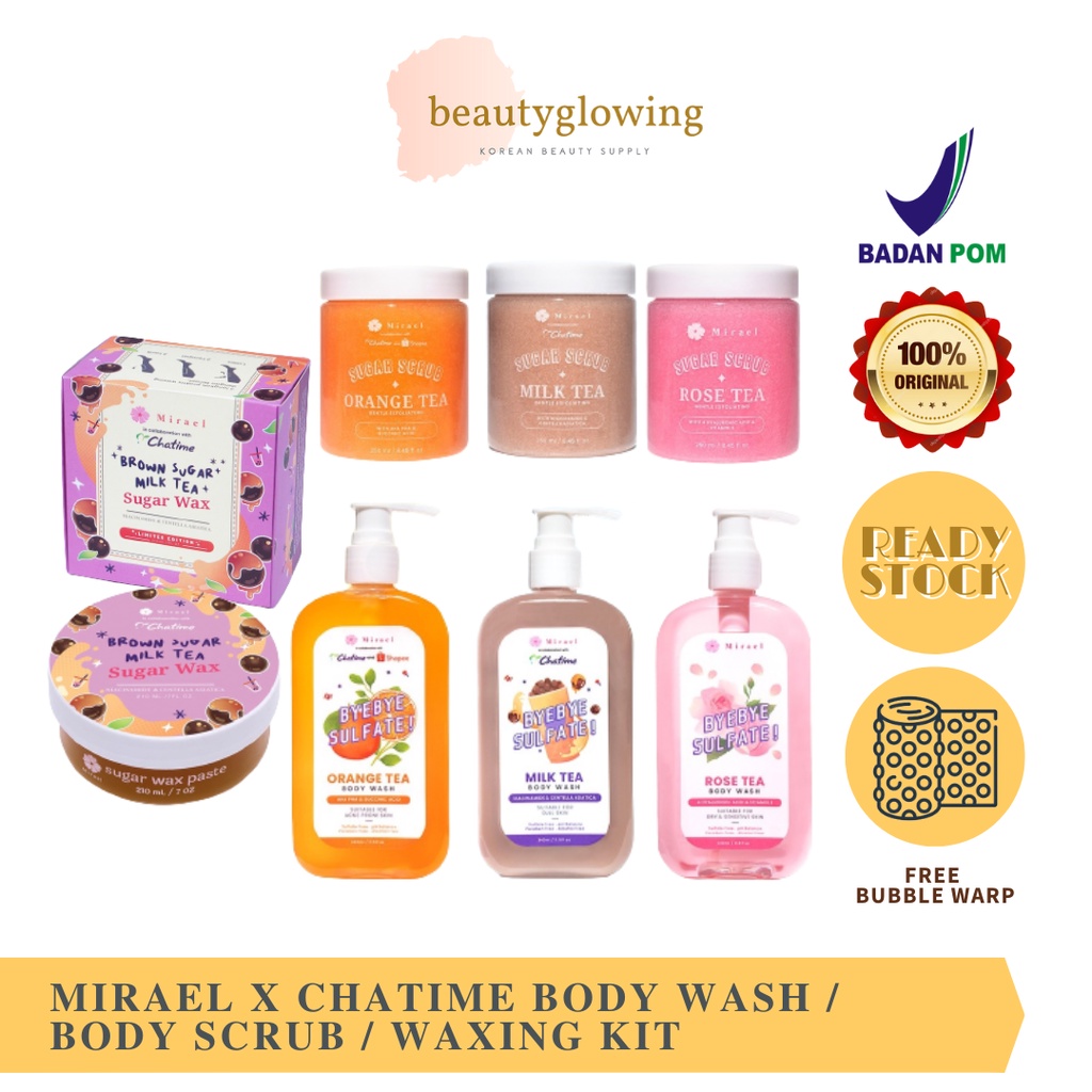 MIRAEL X CHATIME BODY WASH / BODY SCRUB / WAXING KIT