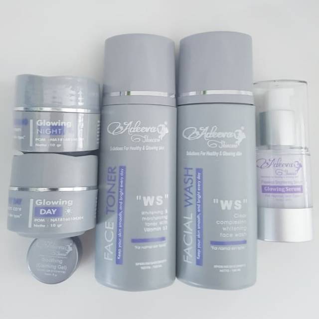 Paket Adeeva Skincare Whitening Series Lengkap Glowing Serum