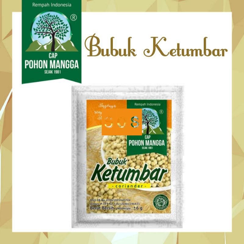 

《OS3》 bubuk Ketumbar cap Pohon Mangga 6 gram