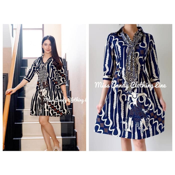 Dress Batik / Dress Batik Modern / Dress Batik Kerja