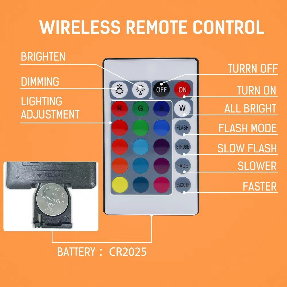 AMPU SOROT LED RGB 50W 220V / WARNA WARNI LED SOROT REMOT 50WATT