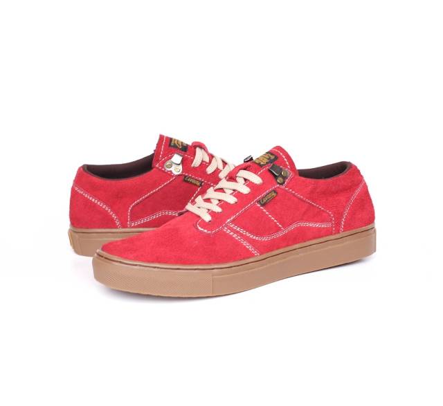 Sepatu Lokal Shoes Local Pride Cevany Gordon Low Cut Red Gum