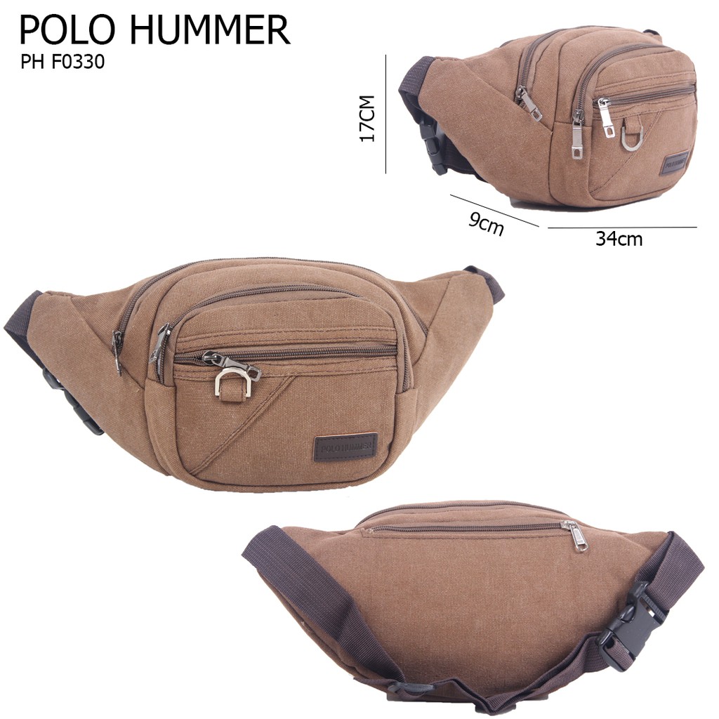 Tas Pinggang Kanvas Waterproof - POLO HUMMER