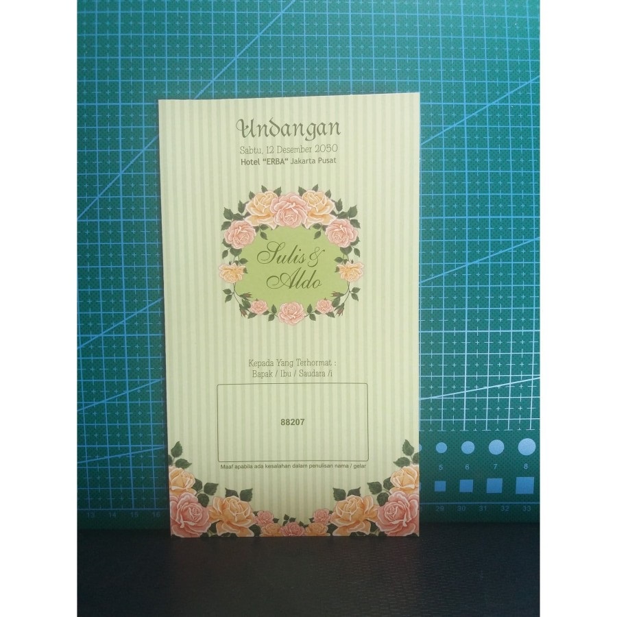 

Undangan Pernikahan Free Plastik + file setting Blangko ERBA 88207