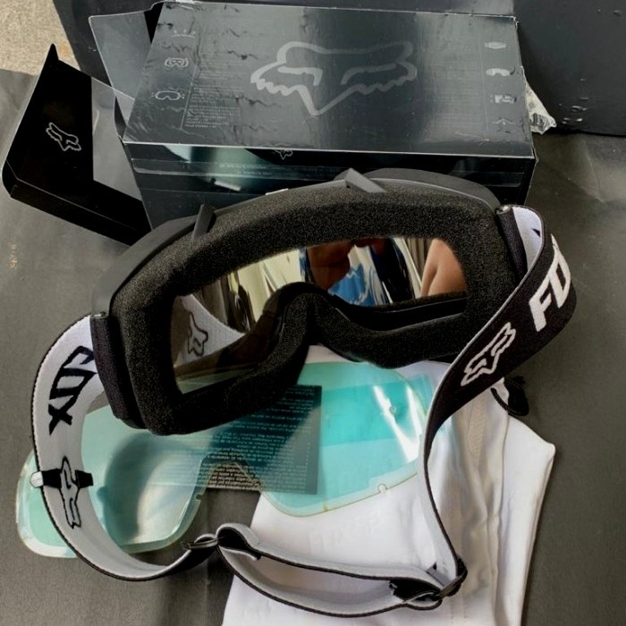 Kacamata Helm Cross Supermoto Goggle Racecraft Jetski Fox Air - Hitam