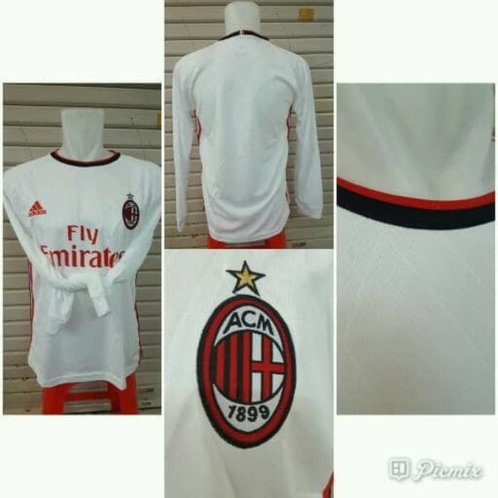 Termurah Jersey Baju Ac Milan Away Ls Longsleeve 17/18 Grade Ori Lengan Panjang |