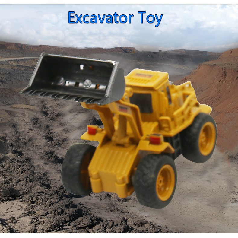 6-in-1 DIY Children's Remote Control Engineering Toy Car Excavator Crane Dump Truck Mixed RC Car