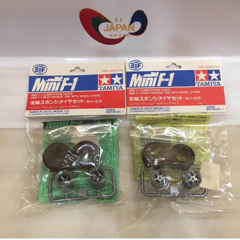 Tamiya Mini F-1 Front & Rear Sponge Tire With Wheel
