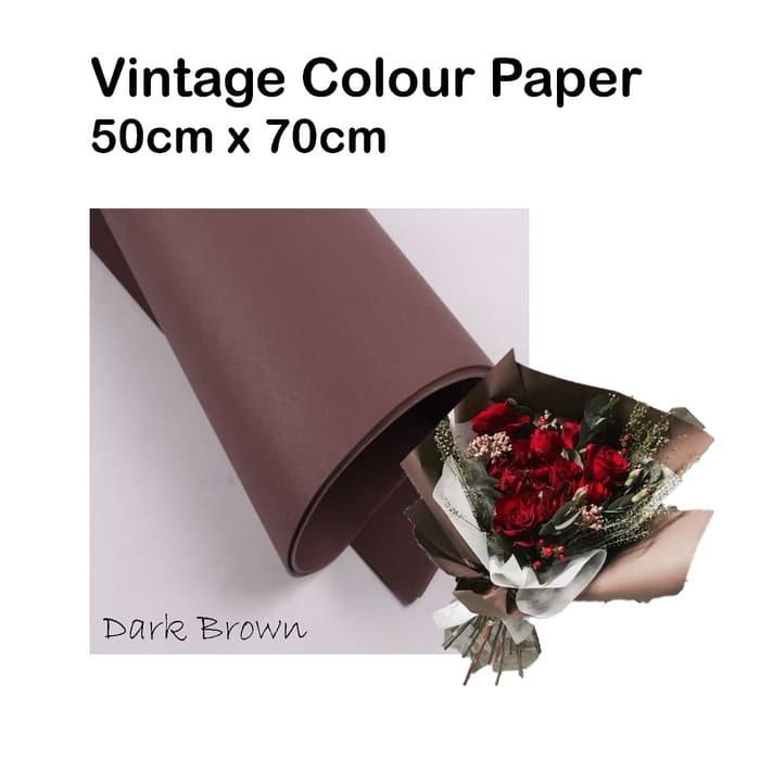 

Vintage Colour Paper 25 lembar Kertas bunga kado florist rusti