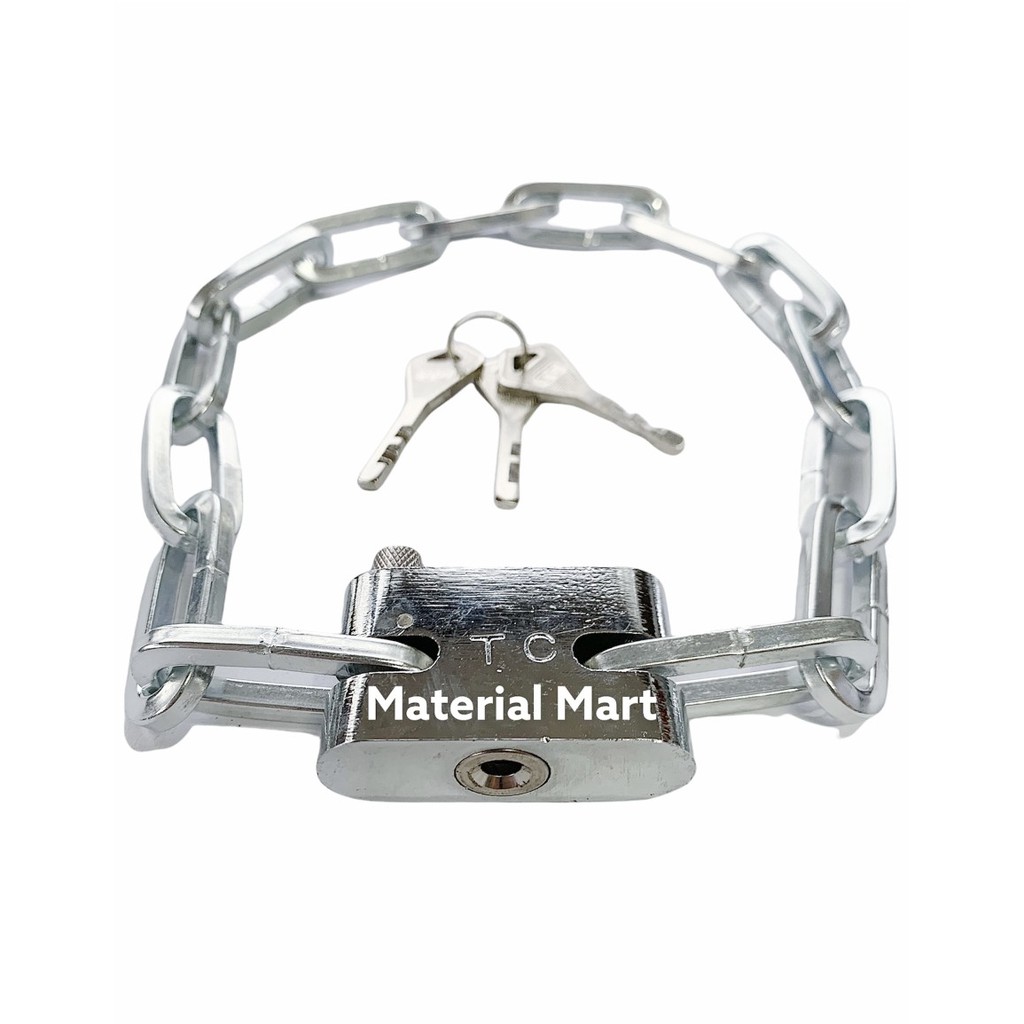 Gembok Rantai Pagar 60 CM | Chain Lock Sepeda Motor 60CM | Gembok Pintu | Material Mart