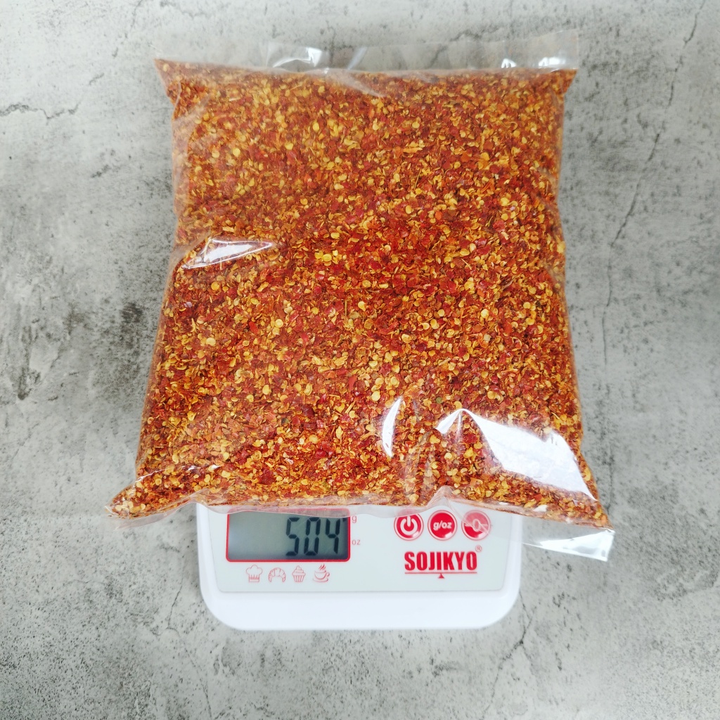 Cabai Bubuk Kasar Super Pedas 500 gr