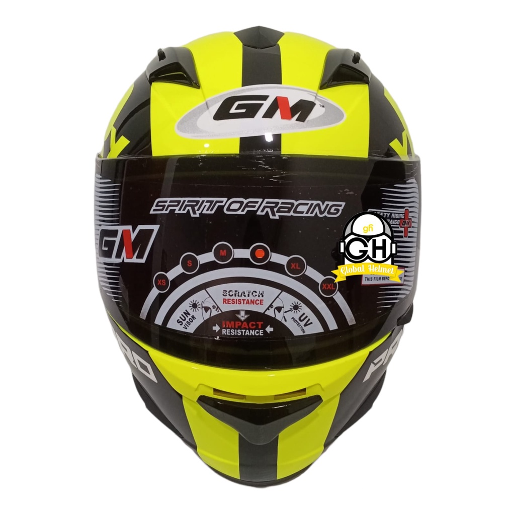 HELM GM RACEPRO ZR650 YELLOW FLO BLACK