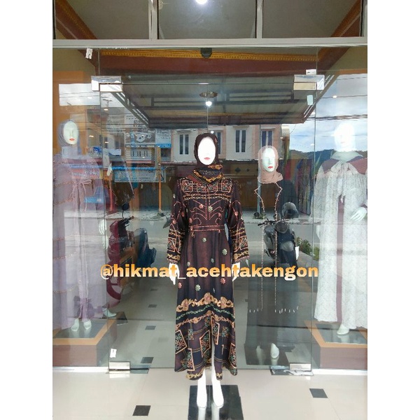 Abaya Hikmat Kode A3870-8 Colour Brown