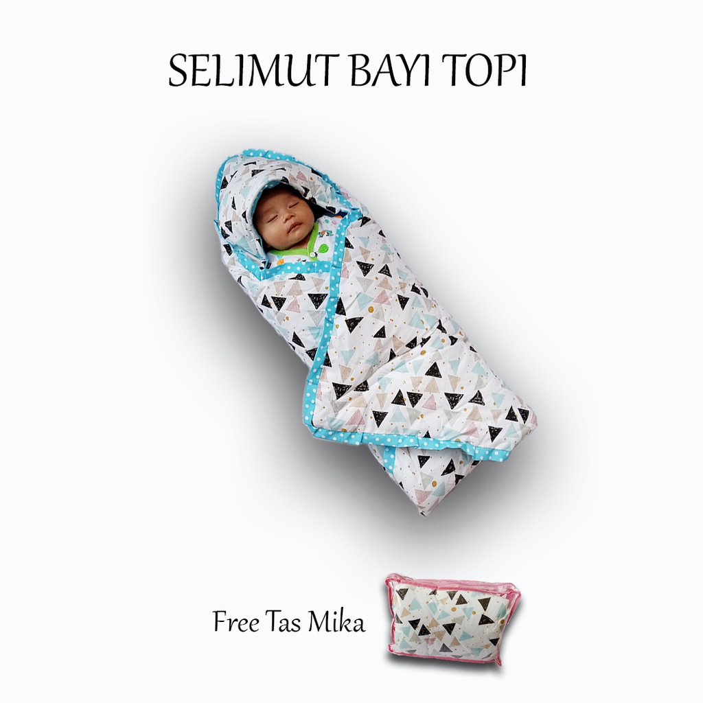 Bonus Tas Mika!!! Selimut Bayi Topi Karakter Murah Tebal Dan Lembut