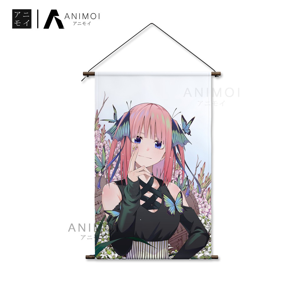 Poster Gantung Anime | Gotoubun no Hanayome | Nakano Ichika Nino Miku Yotsuba Itsuki | Wall Banner