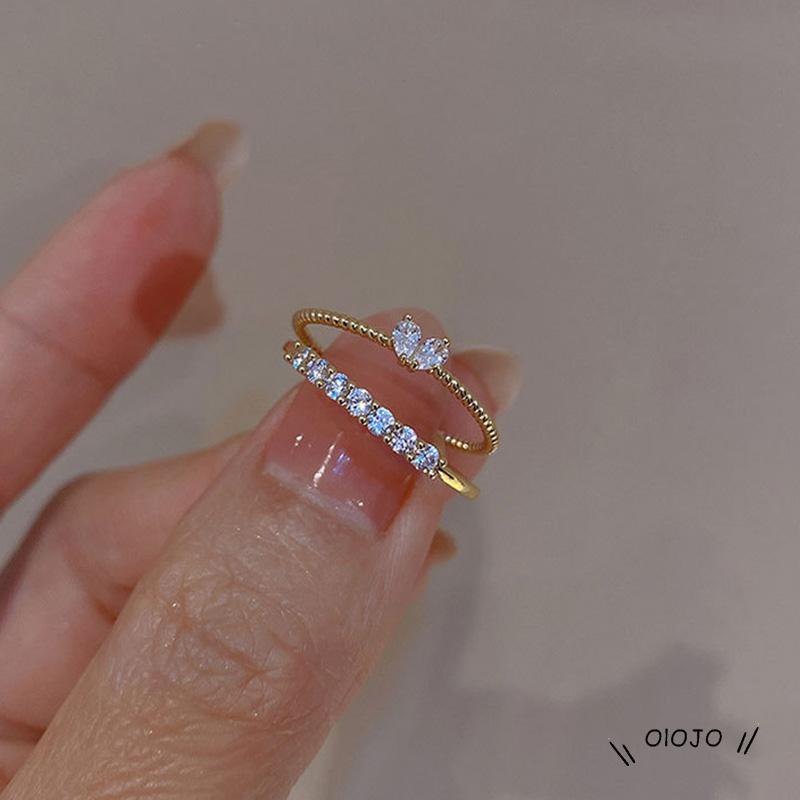 【COD】Cincin Jari Telunjuk Desain Hati Kecil Mewah Ringan Untuk Wanita