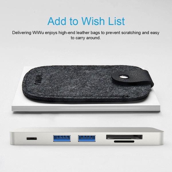 Wiwu 7 In 1 Hub Usb-C Ganda Multifungsi Untuk Macbook Pro