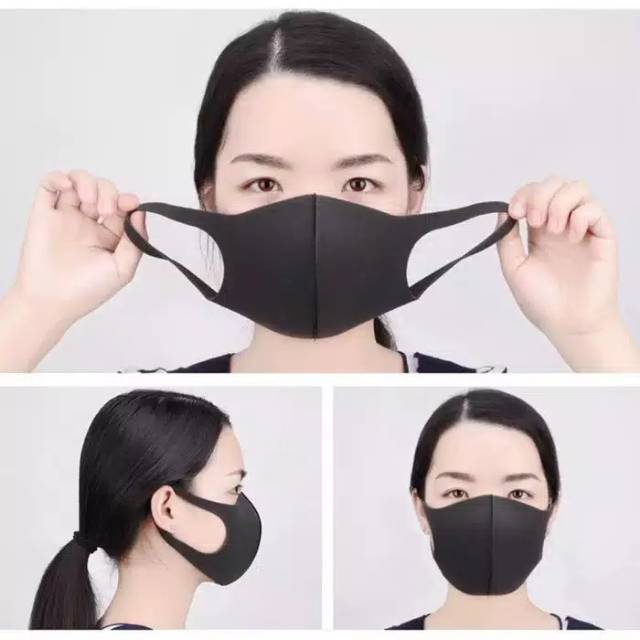 MASKER ARAX PITTA / KOREA MASK  PITA PENUTUP MULUT ANTI POLUSI / DEBU . HITAM/BLACK ABU / GREY