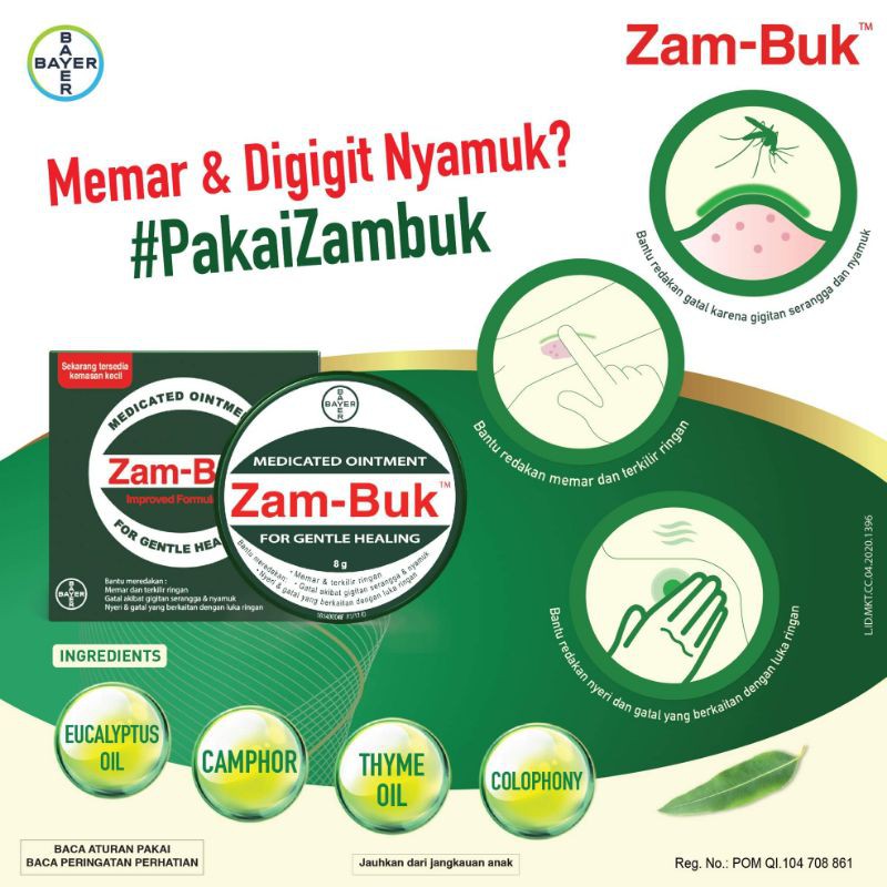 ZAMBUK ORIGINAL 100% TERSEDIA UKURAN BESAR DAN KECIL OBAT MEMAR DIGIGIT NYAMUK DAN SERANGGA