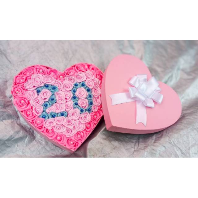 

LBS buket box love huruf atau angka atau polos
