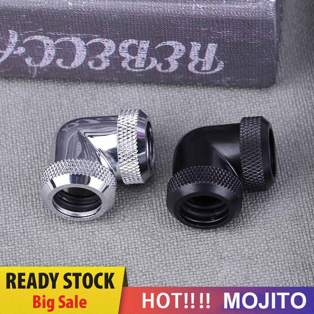 MOJITO 14mm OD G1/4 Inner Thread 90 Degree Tube Connector for PC Water Cooling