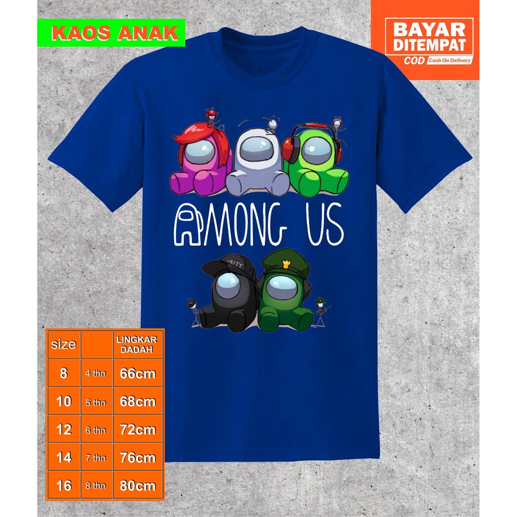 baju kaos among us anak laki laki|baju kaos amung us anak perempuan|baju kaos amung us 5