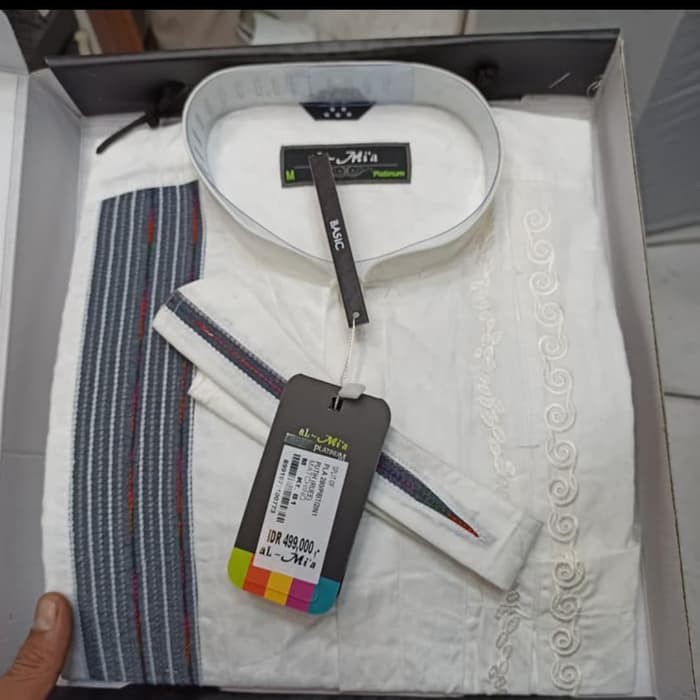 Baju koko al mia platinum 2in1 100% OriginaL - Putih- L