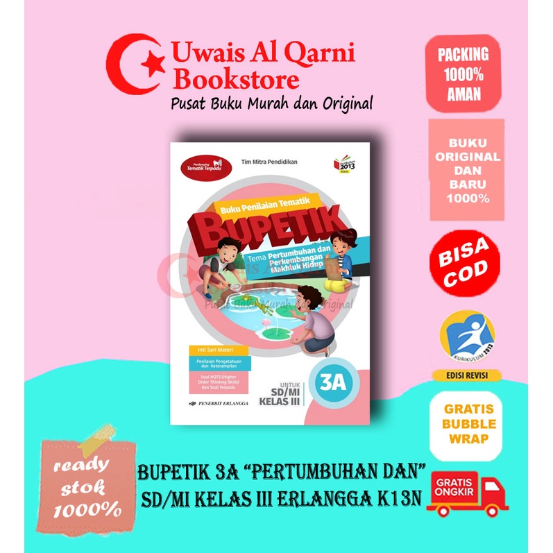 PAKET SATUAN BUPETIK KELAS III SD/MI K13N BUPETIK 3A-3H ERLANGGA