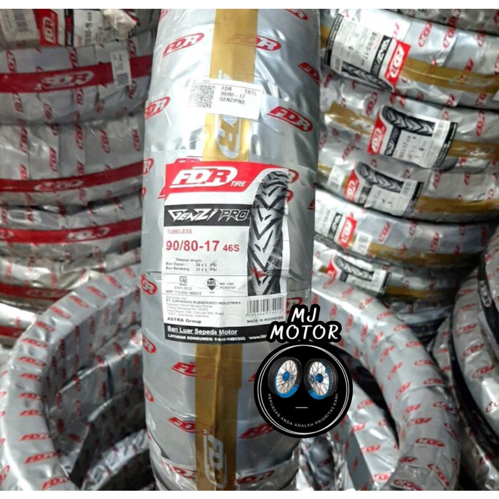 Jual Ban Tubeless FDR Genzi Pro 80/80 atau 90/80-17 Harga Satuan untuk ...