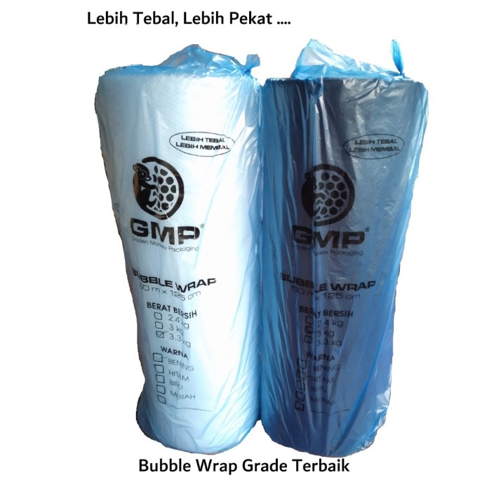 

Promo Bubble wrap 50 m x 1.25m plastik biru GMP bubble lebih bagus, tebal, pekat
