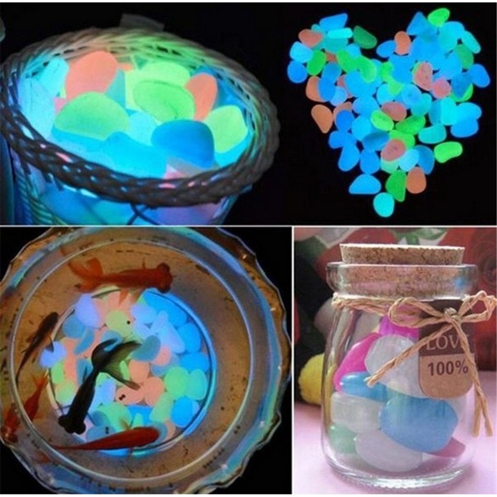 50 PCS / SET Batu Glow In The Dark Untuk Dekorasi Akuarium Ikan