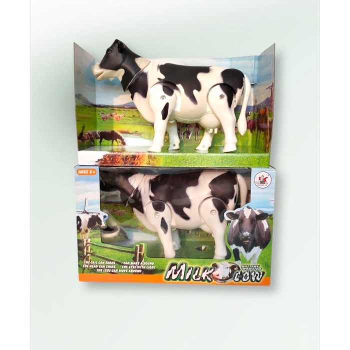 Flash Sale Mainan Anak Sapi Perah Berjalan Bersuara Sapi (Mata Led) Termurah